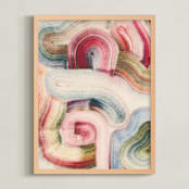 "clouds of color I" - Art Print in Rainbow by Sumak Studio - Framed