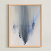 "FreeFall" - Art Print in Blue Grey by Christa Kimble - Framed