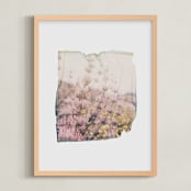"Into the Wild 1" - Art Print in Lupin by Kamala Nahas - Framed