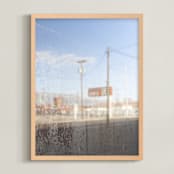 "Retro" - Art Print in Southwest Sky Blue by Hannah E Palmer - Framed