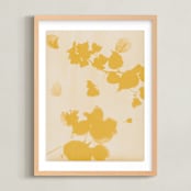 "Botanica 1" - Art Print in Amber by Kamala Nahas - Framed
