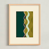 "Transparent Waves" - Art Print in Forest by Baumbirdy - Framed