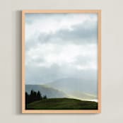 "Highland View 1" - Art Print in Cloud Gray by Jacquelyn Sloane Siklos - Framed