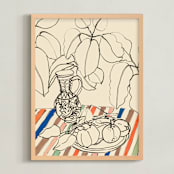 "Hungarian Vase" - Art Print in Paprika by Lise Gulassa - Framed