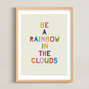 "Rainbow in a Cloud" - Art Print in Rainbow by Hanna M - Framed