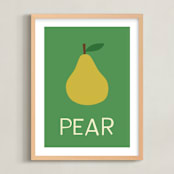"fruit III" - Art Print in Green by Ellen Schlegelmilch - Framed