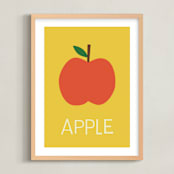 "fruit I" - Art Print in marigold by Ellen Schlegelmilch - Framed