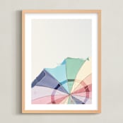 "Rainbow Summer" - Art Print in white by Caroline Mint - Framed