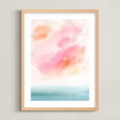 "Sherbet Sky" - Art Print in Sherbet by Lindsay Megahed - Framed