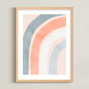 "Spring Rainbow" - Art Print in Blush by Iveta Angelova - Framed