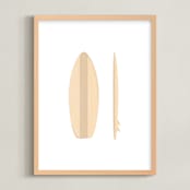 "Coast Vibes I" - Art Print in Snow by Itsy Belle Studio - Framed