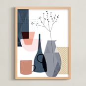 "Stillness 1" - Art Print in Modern neutrals by Francesca Iannaccone - Framed