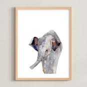 "Baby Animal Friends: Elephant" - Art Print in Elephant Gray by Jieun K Rasband - Framed
