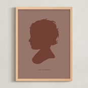 "Tone on Tone Silhouette" - Custom Print in Rustique by Minted - Framed