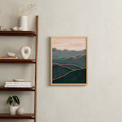 "Mountain Sky" - Art Print in Overlook Green by Becca Robinson - In a Room