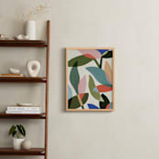 "Garden in Bloom" - Art Print in Moss Green by Katherine Moynagh - In a Room