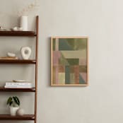"Abstract geometry I" - Art Print in Moss Green by Lucrecia Caporale - In a Room