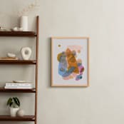 "color frenzy" - Art Print in Coral by Carrie Moradi - In a Room