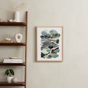 "A Sense of Calm" - Art Print in Sea Glass by Field and Sky - In a Room