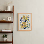 "My Hiding Place" - Art Print in Yellow Ochre by Catilustre - In a Room