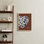 "Modern Heart Snapshot Mix® Warm Tones" - Framed Photo in Rustique by Minted - In a Room