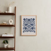 "Les Plantes II" - Art Print in Sky Blue by Katharine Watson - In a Room