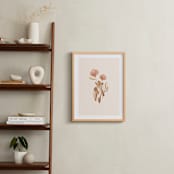 "Bear with Flowers" - Art Print in Tan by Vivian Yiwing - In a Room