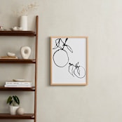 "Orange Study " - Art Print in Black and White by Ashleigh Ninos - In a Room