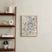 "A Garden Dream" - Art Print in rose, sage, lavender, teal, green, soft pink, olive, magenta, soft magenta, dusty green blue by Kate Nelson - In a Room