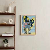 "Pieces of Me" - Art Print in Blue-Black-Yellow by Maran Ree Whiting - In a Room