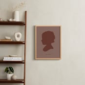 "Tone on Tone Silhouette" - Custom Print in Rustique by Minted - In a Room