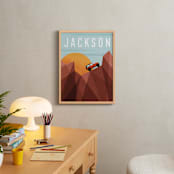 "Canyon Adventure" - Personalized Art Print in Orange by Erin German - In a Room