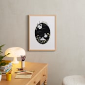 "Sweet Swan Lake" - Art Print in Spring by Shiny Penny Studio - In a Room