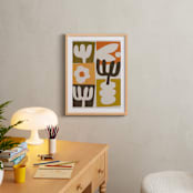 "Botanical Cut-Outs" - Art Print in Papaya Orange by Alisa Galitsyna - In a Room