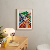 "Two Explorers II" - Art Print in Burnt Orange by Mojca Dolinar - In a Room