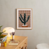"cactus plant" - Art Print in mud by Cass Loh - In a Room