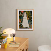 "Bunny Jungle" - Art Print in Forest Green by SALLY MURPHY - In a Room