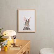 "Curious Bunny" - Art Print in Grey by Together Apart - In a Room