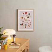 "Find Me on the Farm" - Art Print in Taupe by Francesca Iannaccone - In a Room