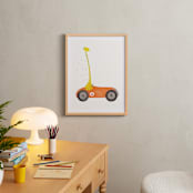 "Fast Riders III" - Art Print in Orange by Francisca Reyes - In a Room