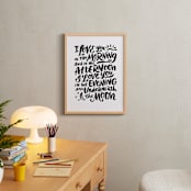 "I Love You in the Morning" - Art Print in Black by Laura Bolter - In a Room