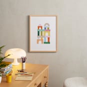 "mod building blocks" - Art Print in Candy by Ellen Schlegelmilch - In a Room