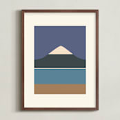 "Horizons Set 4" - Art Print in Purple Peaks by Roseanne Kenny - Framed