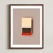 "Unstruck Red" - Art Print in Color Match Red by Andrew McClintock - Framed