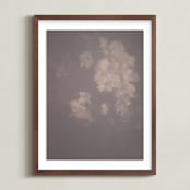 "Hazed Florals 1" - Art Print in Dusty Burgundy by Baumbirdy - Framed
