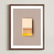 "Unstruck Yellow" - Art Print in Color Match Yellow by Andrew McClintock - Framed