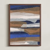 "stormy strata" - Art Print in cobalt by Carrie Moradi - Framed