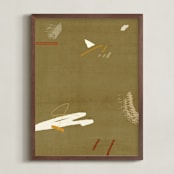"Room 3 I" - Art Print in Earth Brown by Shiho Whitehead - Framed