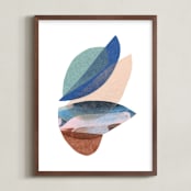 "tropical flora" - Art Print in rainbow by Carrie Moradi - Framed