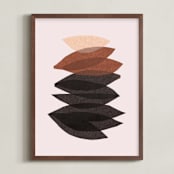 "organic stack" - Art Print in chestnut by Carrie Moradi - Framed